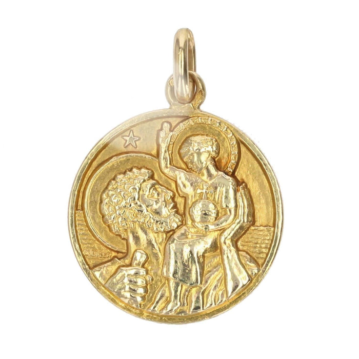 Pendentif Médaille en or jaune Saint Christophe 58 Facettes 17-295