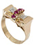 Ring 51 RUBY AND DIAMOND RING 50s 58 Facettes 048721