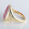 Bague 56 Bague Chevalière Cornaline gravée 58 Facettes 432.2