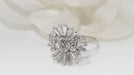 Ring 51 Vintage ring in white gold and diamonds 58 Facettes 32087