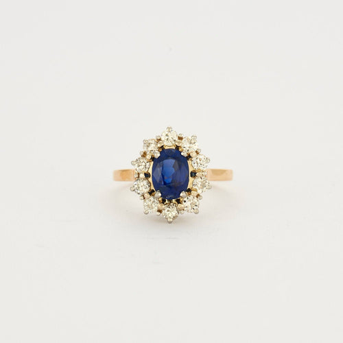 Bague 53 Bague Marguerite Saphir Diamants 58 Facettes 1817