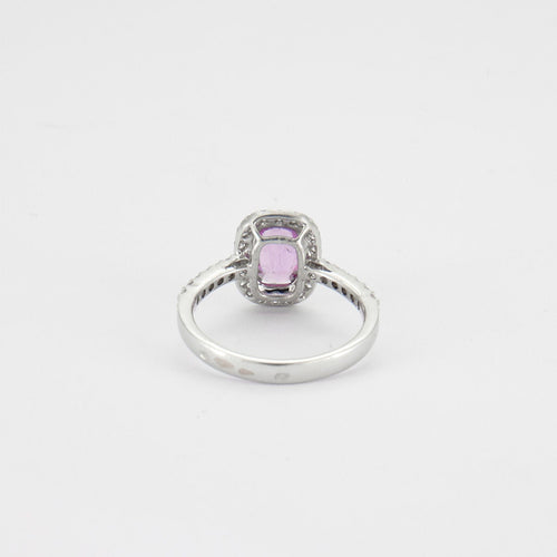 Bague 53.5 Bague Saphir rose et Diamants 58 Facettes BO763