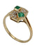 Ring PRINCESS CUT EMERALD AND DIAMOND RING 58 Facettes 042781