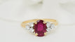 Bague 58 Bague or jaune rubis diamants 58 Facettes 32350