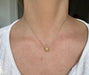 Yellow gold diamond necklace necklace 58 Facettes