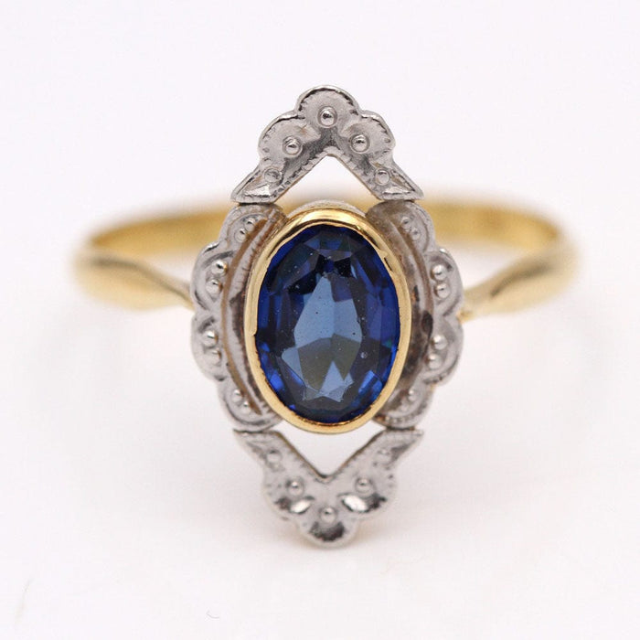 Bague 49 Bague Or Saphir 58 Facettes N102950JC