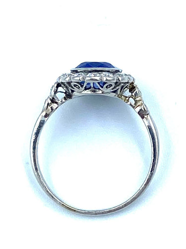Bague Bague 1910 platine, saphir et diamants 58 Facettes