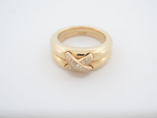 Bague 53 bague CHAUMET liens croises diamants 58 Facettes 250368