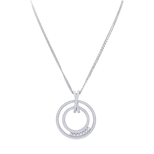Necklace Chopard necklace, “Happy Diamonds”, white gold, diamonds. 58 Facettes 32622