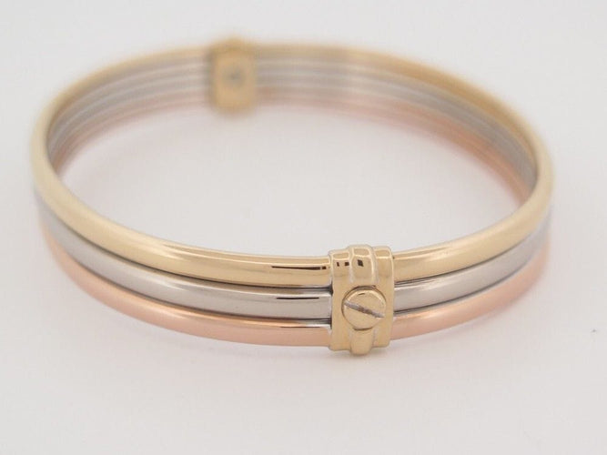 Bracelet vintage bracelet CARTIER trinity jonc rigide en 3 ors 18k t20 58 Facettes 250517