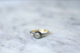 Solitaire ring old gold, silver, and diamond 58 Facettes