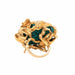 Ring 52 Yellow Gold Dioptase Ring (Arlette Mouchet) 58 Facettes 61G00088