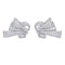 Boucles d'oreilles Boucles d'oreilles vintage, or blanc, platine, diamants. 58 Facettes 32346