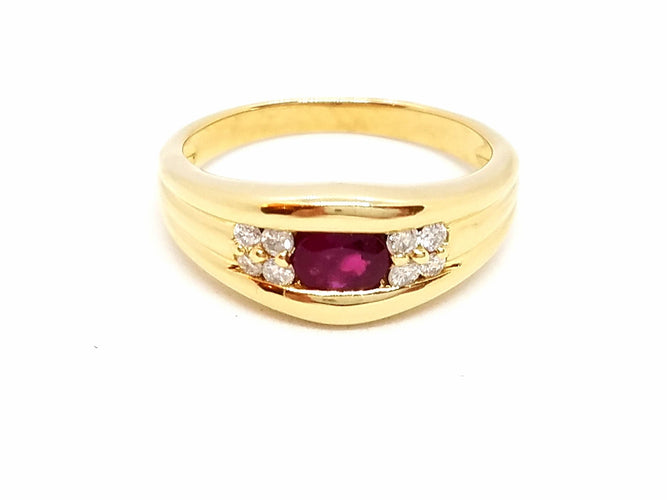 Bague 53 Bague Or jaune Rubis 58 Facettes 713701CN
