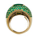 Ring 53 Bangle ring in yellow gold, tsavorites and jadeite. 58 Facettes 31710