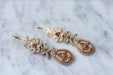 Earrings Drop, pearl and ruby ​​earrings in pink gold 58 Facettes
