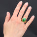 Ring 60 Men's gold and jade ring 58 Facettes 21-550