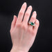 Ring 63 Antique emerald diamond justice ring 58 Facettes 23-006