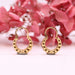 Round Hoop Earrings in Yellow Gold 58 Facettes 6400MTR