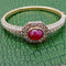 Bracelet OJ PERRIN - Bracelet or jaune diamants rubis cabochon 58 Facettes 2846