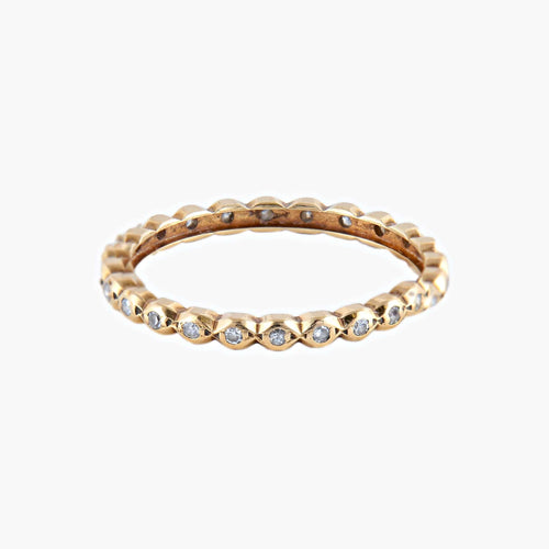 Bague 53 / Or Jaune / Diamants BAGUE "BLANCHE" OR & DIAMANTS 58 Facettes BO/220066