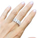 Ring 56 Cartier ring, “Maille Panthère 3 Rangs Demi Pavé”, white gold, diamonds. 58 Facettes 32750
