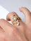 Bague Marquise Style Art Nouveau or 14Kt, diamants, perle 58 Facettes