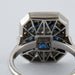 Ring 53 Art Deco style ring Sapphires Diamonds 58 Facettes