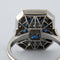 Bague 53 Bague style Art Déco Saphirs Diamants 58 Facettes