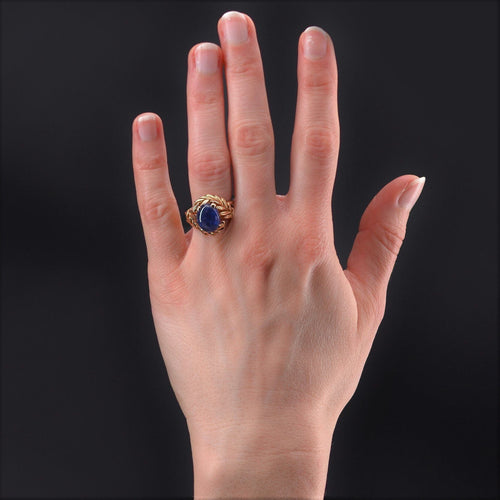 Bague 49 Bague saphir cabochon et or 58 Facettes 22-045