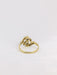 Ring 52 Art-Nouveau Ring 2 Gold Diamonds 58 Facettes J189