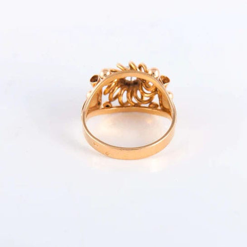 Bague Bague Rosace Pierre blanche 58 Facettes