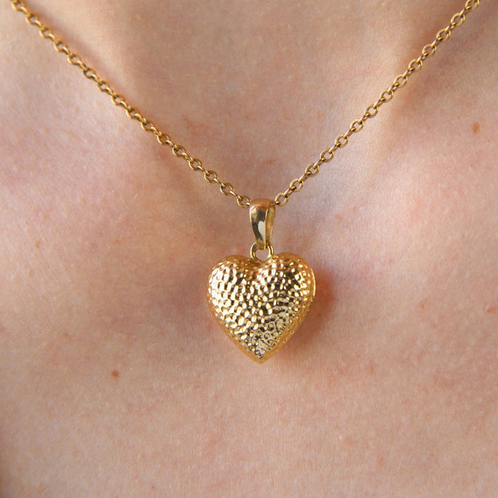 Pendentif Pendentif coeur bombé or jaune 58 Facettes CVP59