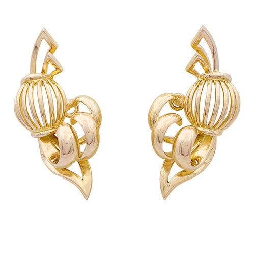 Boucles d'oreilles Boucles d'oreilles vintage en or rose. 58 Facettes 33516