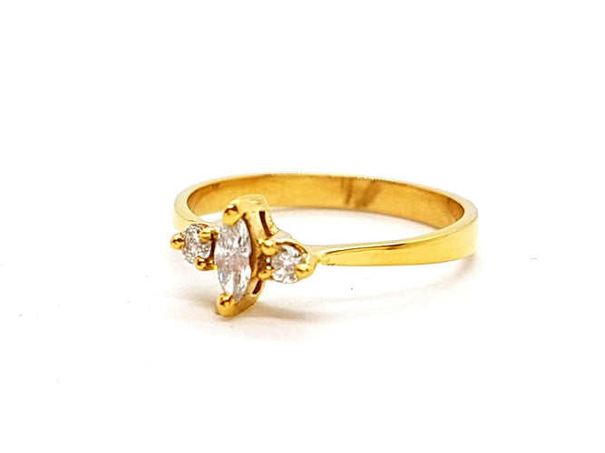 Bague 55 Bague Or jaune Diamant 58 Facettes 06320CD