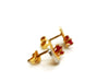 Earrings Stud earrings Yellow gold Ruby 58 Facettes 1141379CD