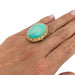Ring 52 Buccellati ring, three golds, diamonds, turquoise. 58 Facettes 31137