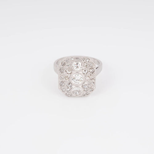 Bague Bague en platine et diamants 58 Facettes 1