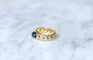 Bague Bague Gourmette Or et Saphir Cabochon 58 Facettes