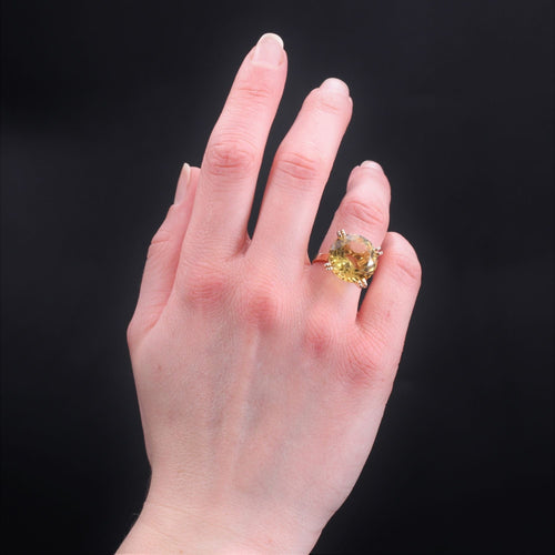 Bague 52 Bague vintage citrine et or 58 Facettes 23-062