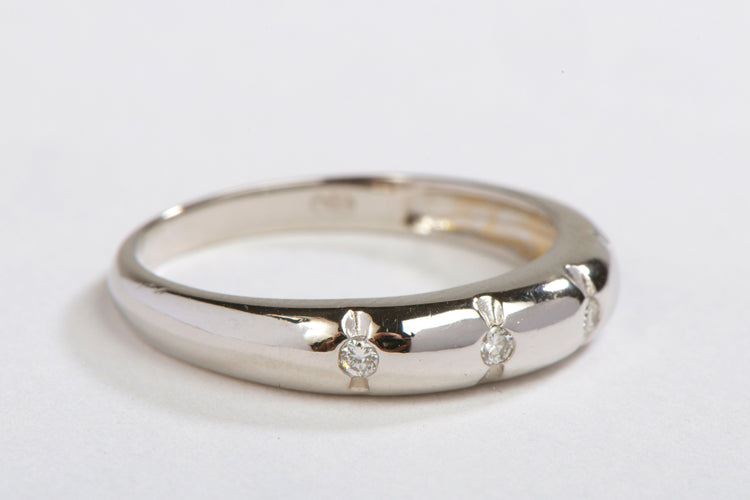 Bague 54 Bague Or blanc Diamant 58 Facettes 04923CD