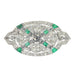 Brooch Diamond and emerald brooch 58 Facettes 22304-0133