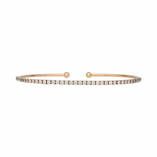 Bracelet Bracelet jonc diamants or rose. 58 Facettes 31704