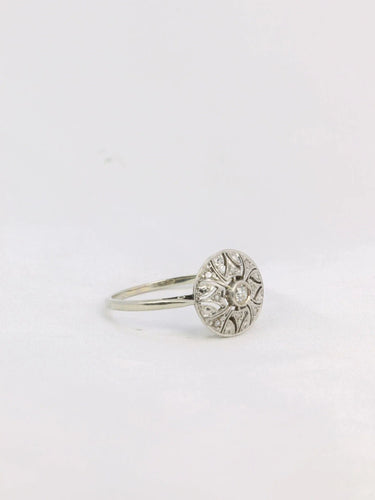 Bague 58 Bague Belle Epoque Or blanc Platine Diamants 58 Facettes J186