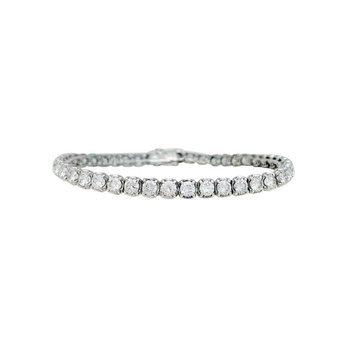 Bracelet Bracelet ligne diamants en or blanc. 58 Facettes 31364