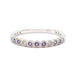 Bague Alliance saphirs diamants or blanc 18 carats 58 Facettes