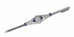 Brooch Art Deco bar brooch with diamonds and sapphires 58 Facettes 22075-0186