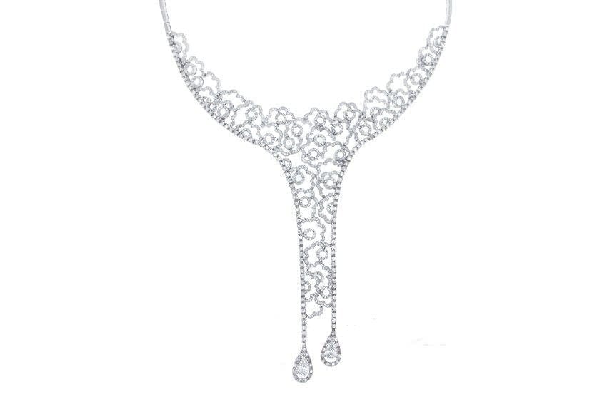 Collier Collier or blanc diamants 58 Facettes 63700020