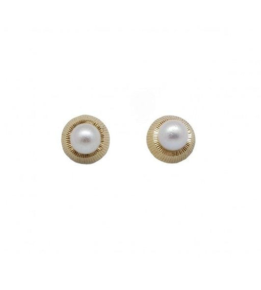 Boucles d'oreilles Jaune / Or 750 Puces D'Oreilles Perles 58 Facettes 200017SP