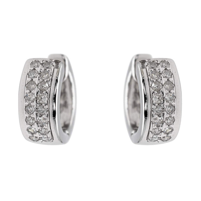 Boucles d'oreilles Boucles d'oreilles Créoles Or blanc Diamant 58 Facettes 2532614CN